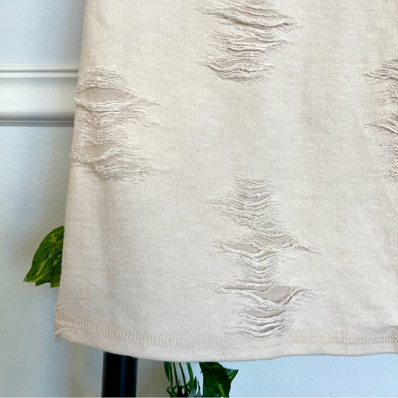 Rachel Roy Distressed Dress, Sleeveless, Khaki/Cream, Size Small - Picture 6 of 16